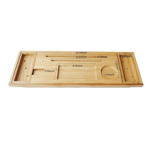 Extendable Bathtub Tray Caddy with Reading Rack for Wine Book and Tablet, NonSlip Spa Organizer