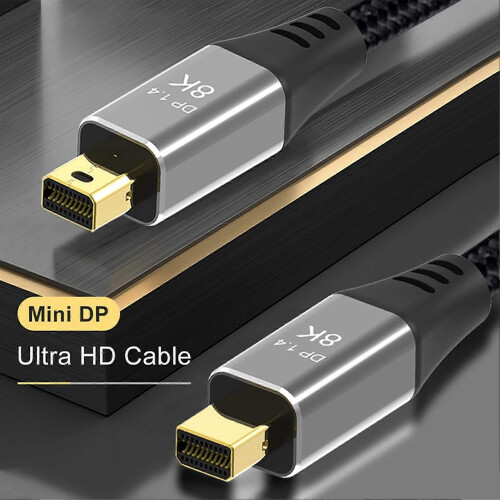 Καλώδιο βίντεο MINI DP σε MINI DP 8K 60Hz/4K 120Hz 2 μέτρων HD για φορητό υπολογιστή 2