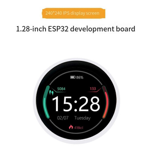ESP32-C3 Development Board with 1.28inch Circular LCD Touch Screen Compatible WiFi Bluetooth Module 2