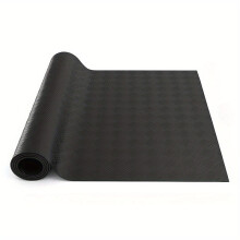 (Black, 130x150cm) 5 Bar Design Rubber Flooring Matting, Heavy Duty 3mm Thick Rubber Floor Garage Matting