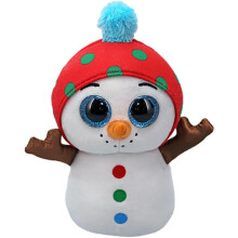 TY Beanie Boos Collection Dave the Snowman 15cm Soft Plush Toy