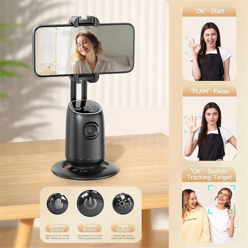 P05 AI Follow Gimbal 360 Περιστροφή σταθεροποιητή παρακολούθησης π 1