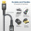 Καλώδιο DisplayPort 2.1,40Gbps HDR10 HDCP DSC 1.2a Πλεγμένο καλώδιο DP 2.1 για 3