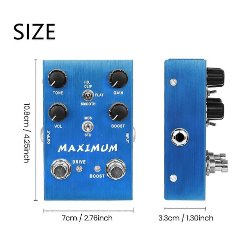 An-41 MAXIMUM Overdrive Effect Pedal DRIVE Κανάλι Καθαρού Τόνου Χωρίς Συμπίεση Μέρη Κιθάρας 1