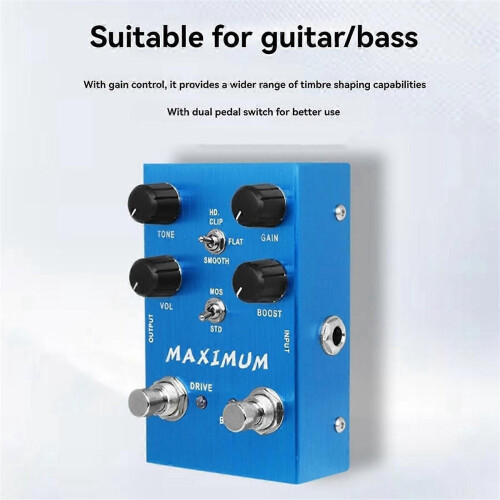 An-41 MAXIMUM Overdrive Effect Pedal DRIVE Κανάλι Καθαρού Τόνου Χωρίς Συμπίεση Μέρη Κιθάρας 2