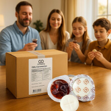 Mmeyou Packaged Holy Communion Wafers Prefilled Communion Wine Mmeyou Communion Cups Wafer with Red Grape Juice - All in one packaged communion set. (