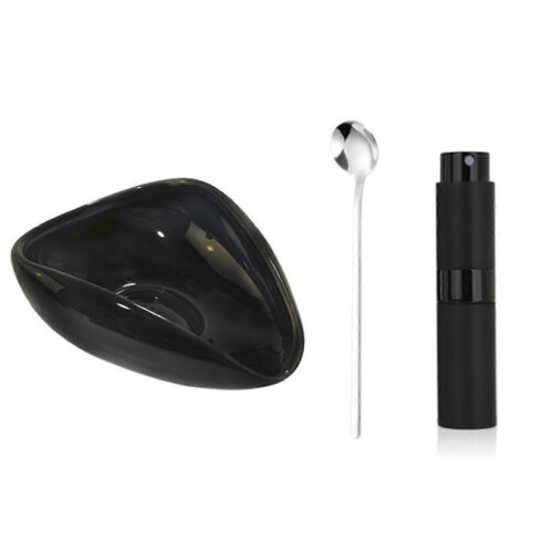Coffee Bean Dosing Cup and RDT Bottle and Spoon Set,Black