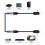 Cable extensor HDMI a RJ45 con soporte Ethernet - Conector hembra/macho compatible con señal TX/RX 2
