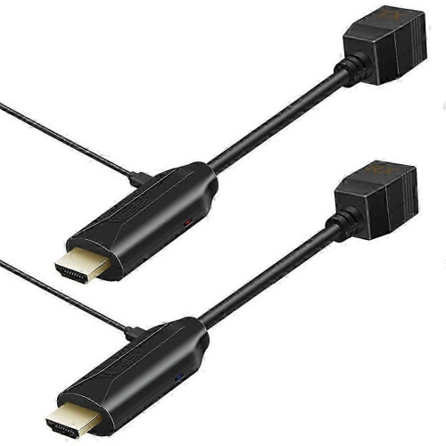 Cable extensor HDMI a RJ45 con soporte Ethernet - Conector hembra/macho compatible con señal TX/RX 2
