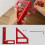 2X Woodworking Square Protractor Aluminum Alloy Miter Triangle Ruler Layout Measuring Tool for Engineer Carpenter -Red 4