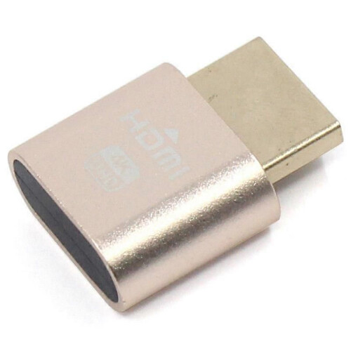VGA Virtual Display Adapter HDMI DDC EDID Dummy Plug Headless Ghost Display Emulator Lock plate 1920x1080 generation@60Hz 2