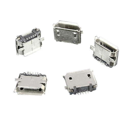 100Pcs Micro USB Type B Female 5Pin SMT Socket Jack Connector Port PCB Board 1