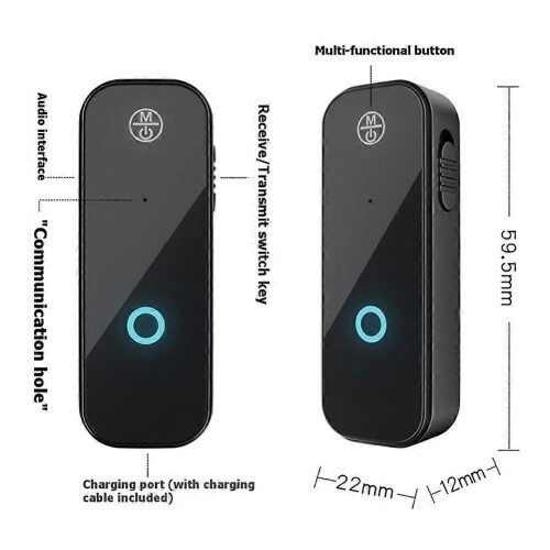 Προσαρμογέας Bluetooth 6.0 3.5mm AUX Υποδοχές Ήχου Δέκτης Μουσικ 2