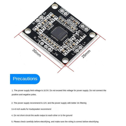 5Pcs PAM8610 Module Digital 2X15W Audio Power Amplifier Board 1