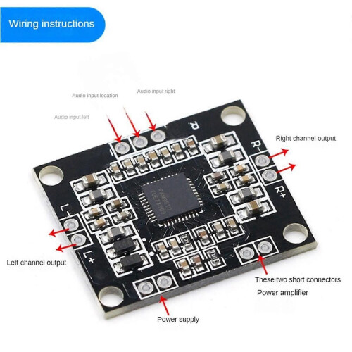 5Pcs PAM8610 Module Digital 2X15W Audio Power Amplifier Board 2