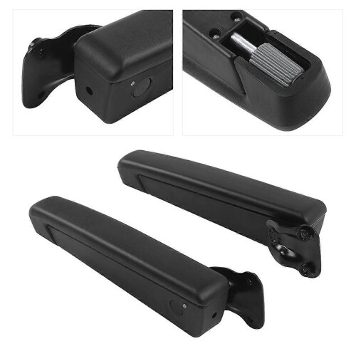 1 Pair Car Armrest Adjustable Angle Seat Armrest Shockproof PU Sponge Black Universal Replacement Ca 1