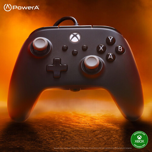 PowerA Advantage Plus Wired Controller for Xbox Series X|S - Black, officially licensed, adjustable height thumbsticks, hall effect, mappable buttons 1