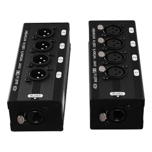 1 ζεύγος επέκτασης Ethernet XLR/ήχου RJ45 4 καναλιών, επέκταση XLR 2