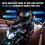 Motorcycle Bluetooth Headset, Helmet Bluetooth Headset with 2 Type Mics, Hands-Free Call/Music/IPX6/ 4
