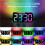 RGB Night Light LED Clock with Mood Light 2 with Digital Night Light Clock Bell USB Power 4