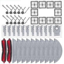 Kompatibel med Roborock Q10 S5/Q10 S5+ / Q10V / Q10V+ / Q10 VF / Q10 VF+ Delar Huvudsidoborste HEPA-filter
