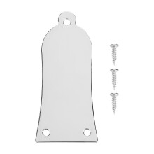 3 Hole Metal Truss Rod Cover with Screws for Guitar and Bass (Silver)