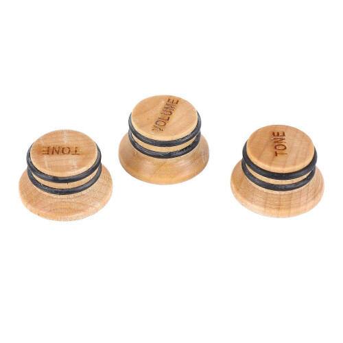 3Pcs Maple Wood Guitar Knobs Volume Tone Control Knobs Musical Instrument Replacement Parts