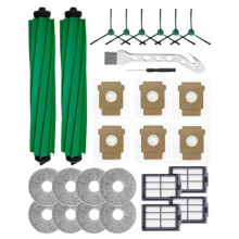 Kompatibel med iRobot Roomba Plus 405 Combo / Plus 505 Combo sopmaskintillbehör Huvudsidoborste Moppfilter