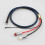 Cable de audio para brazo de tocadiscos OFC plateado con blindaje, conector macho 5DIN a conector RCA 2