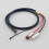 Cable de audio para brazo de tocadiscos OFC plateado con blindaje, conector macho 5DIN a conector RCA 4