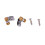 2PCS Electric Guitar Roller String Tree Brass Zinc Alloy Roller String Guide Retainer for Bass 1