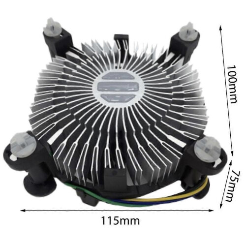 1 τεμάχιο ανεμιστήρα ψύξης CPU, ψύκτρα ψυγείου, υδραυλικό 2