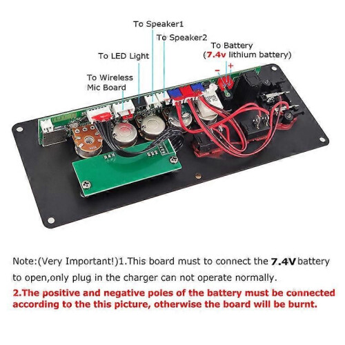 7.4V Amplifier Board 2X10W Speaker Amplifier Support Bluetooth U-Disk 2