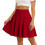 Women's Skort Skirt, Casual, Basic, Versatile, Elastic,-Red XXL 1
