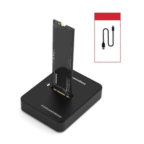 BLUEENDLESS Dual Protocol M.2 SATA SSD Docking Station Base External SSD Hard Disk Enclosure Online Reading Writing Speed 1