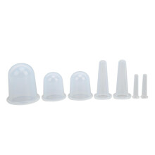 Ensemble de 7 ventouses thérapeutiques en silicone de qualité alimentaire, mini-ventouses faciales pour la maison, transparentes