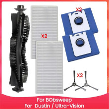 7-pack reservdelar till BObsweep, Dustin, -I, Ultra-Vision, 1 huvudborste, 2 sidoborstar, 2 borstar