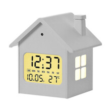 Home Decor House-Shaped Clock Multifunctional Children'S Clock Bedside Clock with Night Light and L