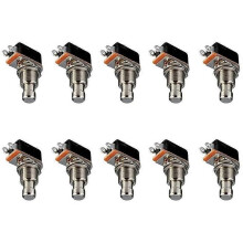 Efekt gitarowy Pedal Box Chwilowy przycisk SPST Stomp Foot Switch Push Button Pack 10 sztuk