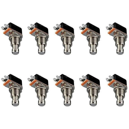 Guitar Effects Pedal Box Momentary SPST Button Stomp Foot Switch Push Button Pack of 10