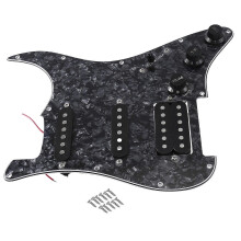 ST SQ Electric Guitar Loaded Prewired Electric Guitar Pickguard Pickup Assembly Black Pearl