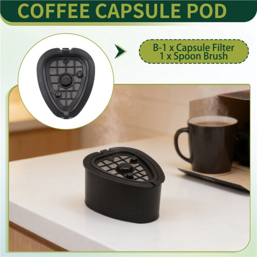 2In1 Coffee Capsule Pod for  ST 9662.62 Machine Refillable Filter Pod Replacement Coffee Capsule and Tea-B 2