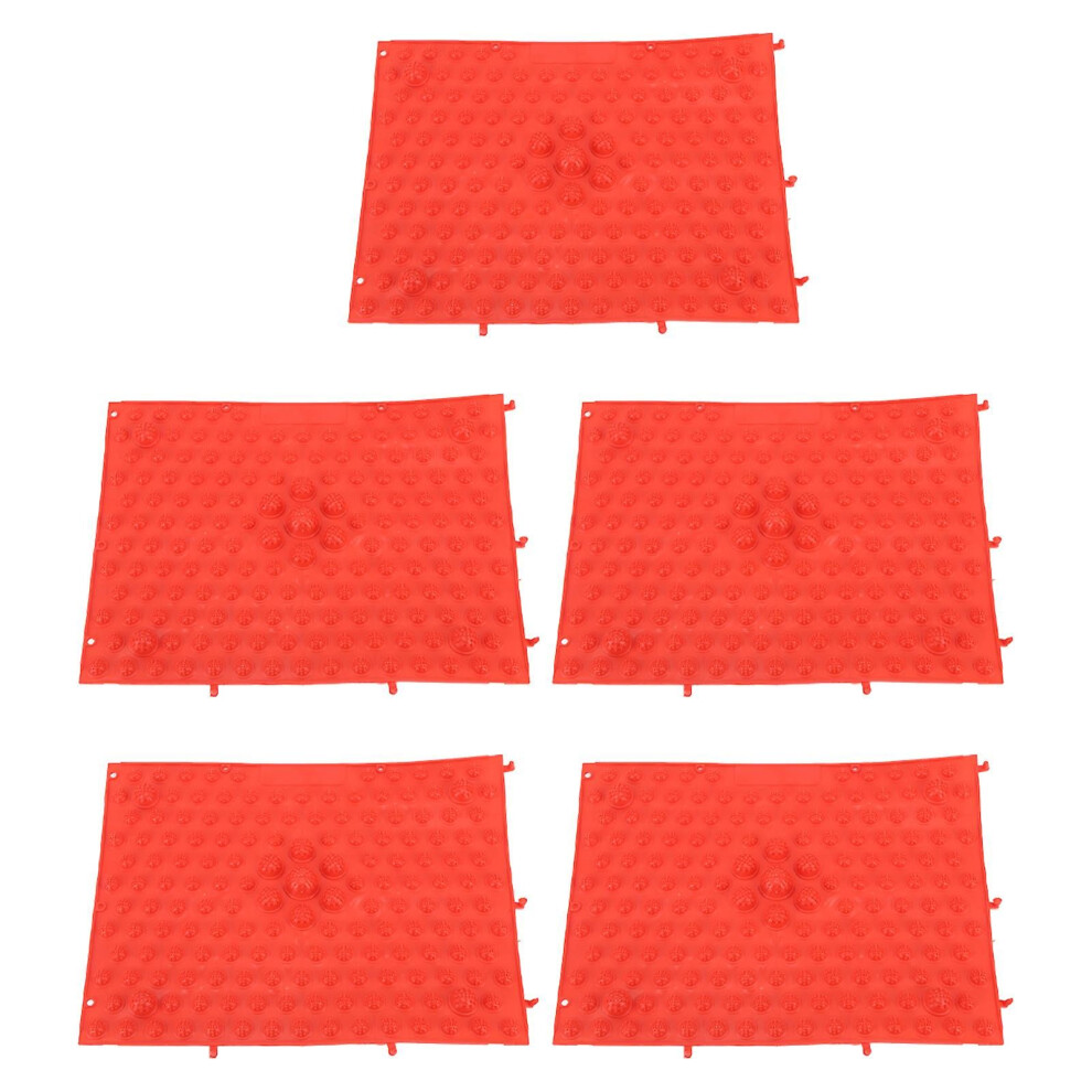 Red 5Pcs Tpe Foot Massage Mat Acupressure Walking Toe Massage Cushion For Home Outdoor Play