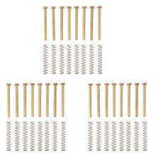 24 Pcs M3x30MM Electric Guitar Humbucker Pickup Adjust Height Screw and Springs - Gold