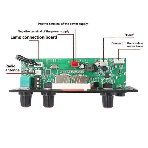 Πλακέτα ενισχυτή Bluetooth 10W Πλακέτα αποκωδικοποιητή ήχου 1