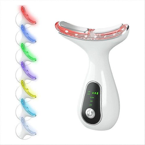 Συσκευή Massager 7 Χρωμάτων για Μασάζ Προσώπου και Λαιμού μ