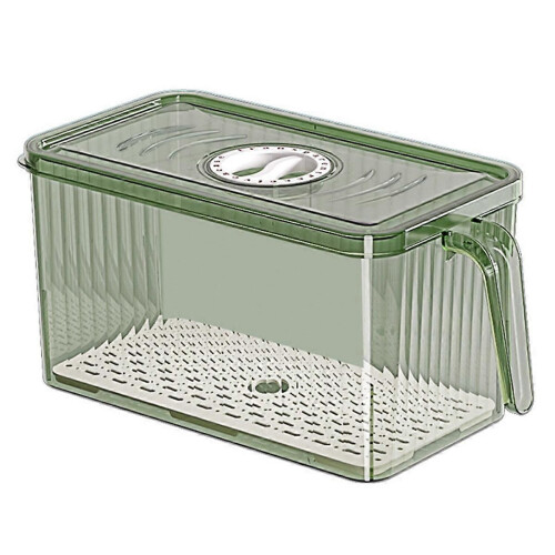Stackable Refrigerator Storage Box with Lid,Capable of Storing Bread,Food,Vegetables,and Fruit,Organizer Box with Handle
