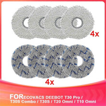 Washable Mop Cloth for T30 Pro /T30S Combo / T30S / T20 Omni /T10 Omni /X1 Omni Replacement Spare Pa