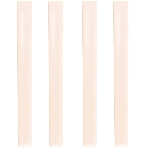 4 Pcs Spare Part Beige Plastic Bridge Saddle Nut for Classical Guitar