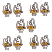 10Pcs 1/4 Inch 6.35mm Stereo Input Jack Plug Socket for Electric Guitar Bass, Guitar Pickup Output Jack, Guitar Parts